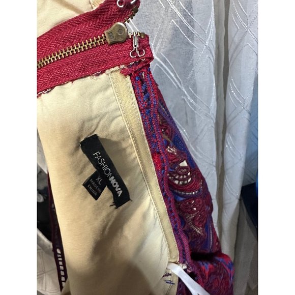 Dress red blue wine off the shoulder Crochet Lace Mini Dress - Picture 4 of 9